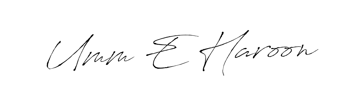 Also we have Umm E Haroon name is the best signature style. Create professional handwritten signature collection using Antro_Vectra autograph style. Umm E Haroon signature style 6 images and pictures png