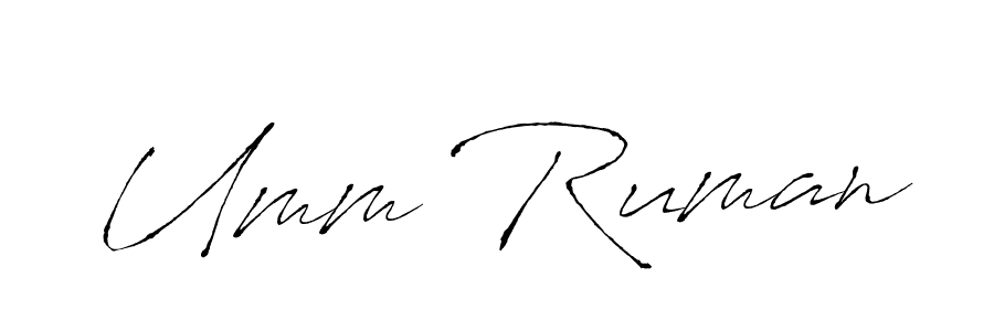 You can use this online signature creator to create a handwritten signature for the name Umm Ruman. This is the best online autograph maker. Umm Ruman signature style 6 images and pictures png