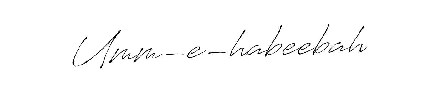 Use a signature maker to create a handwritten signature online. With this signature software, you can design (Antro_Vectra) your own signature for name Umm-e-habeebah. Umm-e-habeebah signature style 6 images and pictures png