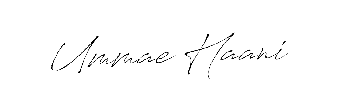 Create a beautiful signature design for name Ummae Haani. With this signature (Antro_Vectra) fonts, you can make a handwritten signature for free. Ummae Haani signature style 6 images and pictures png