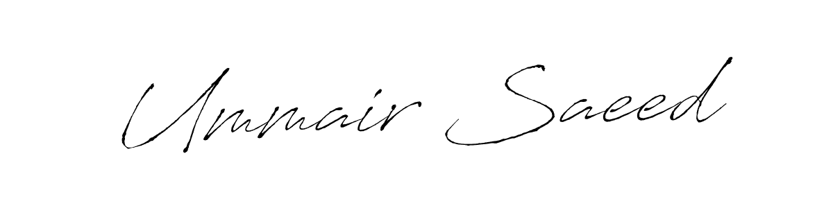 The best way (Antro_Vectra) to make a short signature is to pick only two or three words in your name. The name Ummair Saeed include a total of six letters. For converting this name. Ummair Saeed signature style 6 images and pictures png