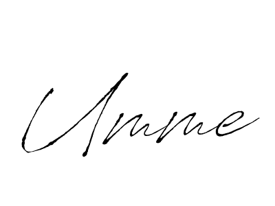 Design your own signature with our free online signature maker. With this signature software, you can create a handwritten (Antro_Vectra) signature for name Umme. Umme signature style 6 images and pictures png