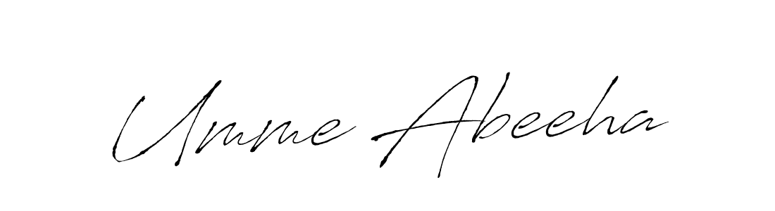 Create a beautiful signature design for name Umme Abeeha. With this signature (Antro_Vectra) fonts, you can make a handwritten signature for free. Umme Abeeha signature style 6 images and pictures png