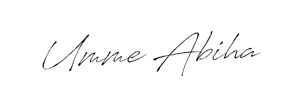 Also we have Umme Abiha name is the best signature style. Create professional handwritten signature collection using Antro_Vectra autograph style. Umme Abiha signature style 6 images and pictures png