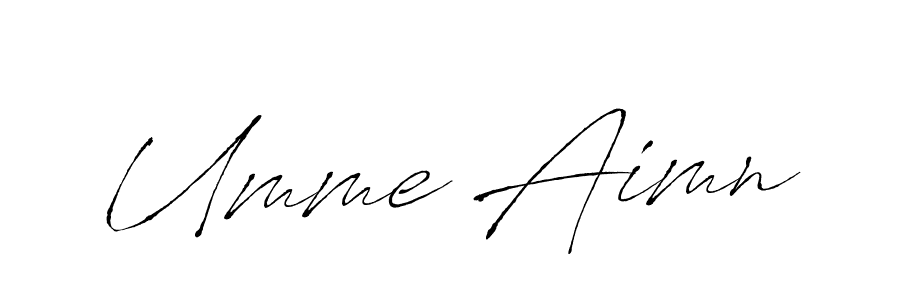 Make a beautiful signature design for name Umme Aimn. With this signature (Antro_Vectra) style, you can create a handwritten signature for free. Umme Aimn signature style 6 images and pictures png