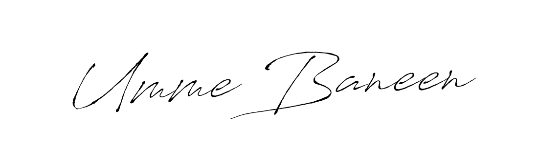 The best way (Antro_Vectra) to make a short signature is to pick only two or three words in your name. The name Umme Baneen include a total of six letters. For converting this name. Umme Baneen signature style 6 images and pictures png