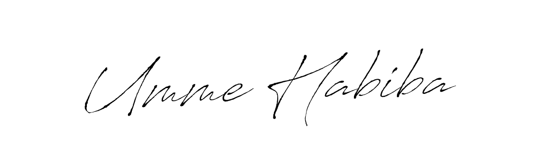 How to make Umme Habiba name signature. Use Antro_Vectra style for creating short signs online. This is the latest handwritten sign. Umme Habiba signature style 6 images and pictures png