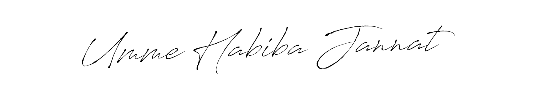 Design your own signature with our free online signature maker. With this signature software, you can create a handwritten (Antro_Vectra) signature for name Umme Habiba Jannat. Umme Habiba Jannat signature style 6 images and pictures png