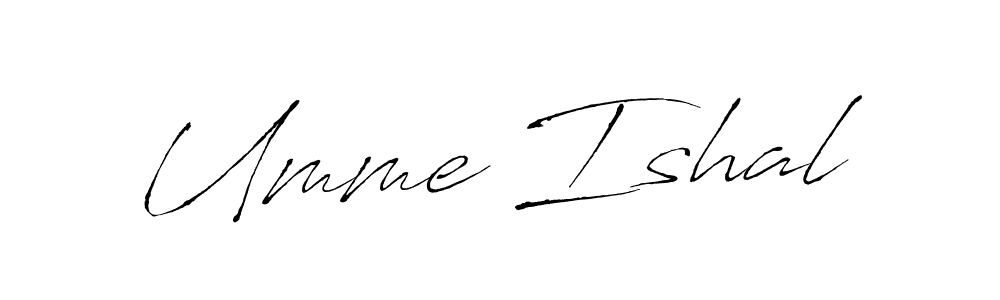 How to make Umme Ishal signature? Antro_Vectra is a professional autograph style. Create handwritten signature for Umme Ishal name. Umme Ishal signature style 6 images and pictures png