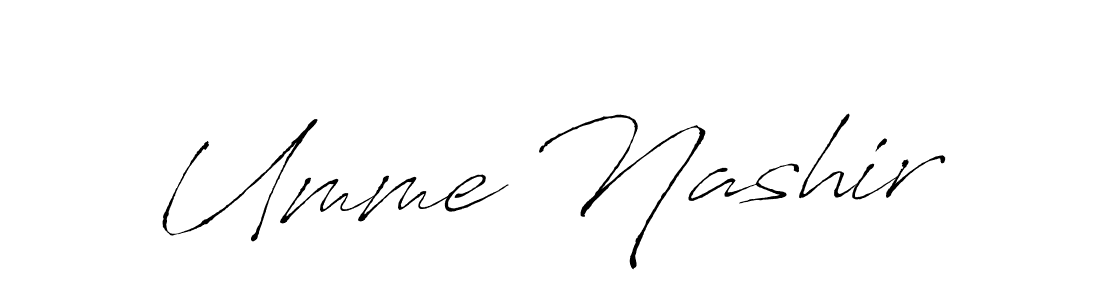The best way (Antro_Vectra) to make a short signature is to pick only two or three words in your name. The name Umme Nashir include a total of six letters. For converting this name. Umme Nashir signature style 6 images and pictures png
