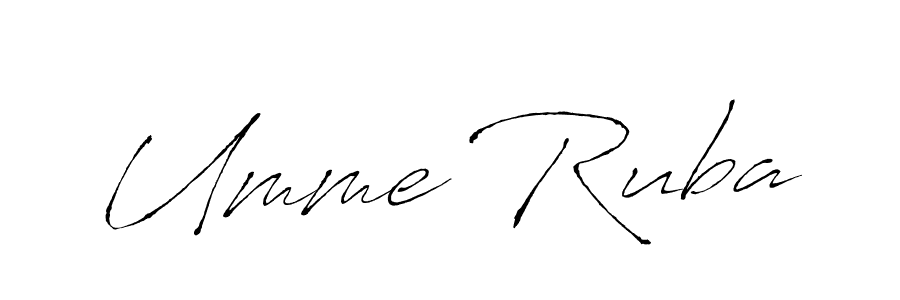 Also You can easily find your signature by using the search form. We will create Umme Ruba name handwritten signature images for you free of cost using Antro_Vectra sign style. Umme Ruba signature style 6 images and pictures png