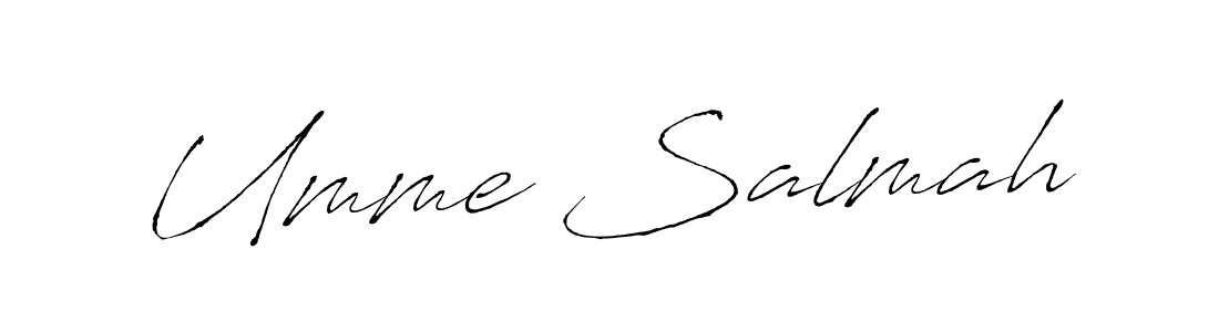 Umme Salmah stylish signature style. Best Handwritten Sign (Antro_Vectra) for my name. Handwritten Signature Collection Ideas for my name Umme Salmah. Umme Salmah signature style 6 images and pictures png