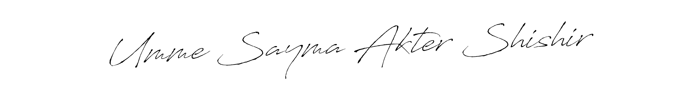 It looks lik you need a new signature style for name Umme Sayma Akter Shishir. Design unique handwritten (Antro_Vectra) signature with our free signature maker in just a few clicks. Umme Sayma Akter Shishir signature style 6 images and pictures png