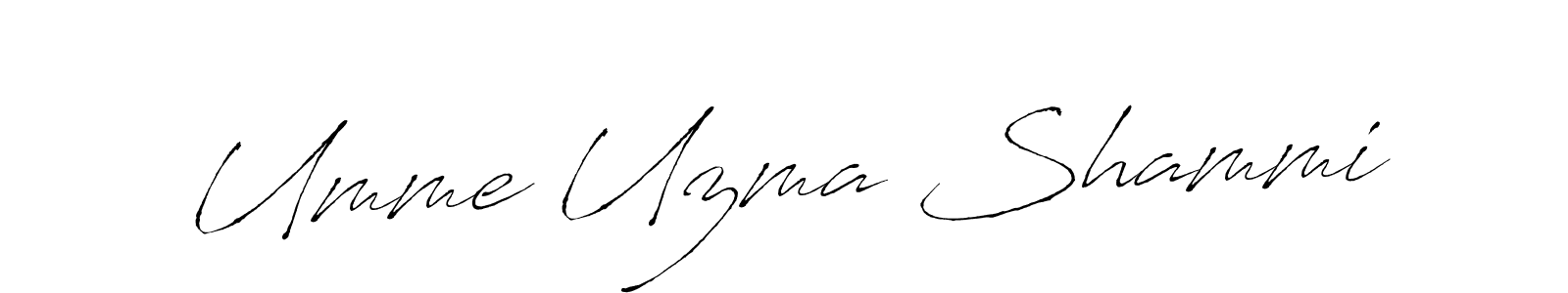 Create a beautiful signature design for name Umme Uzma Shammi. With this signature (Antro_Vectra) fonts, you can make a handwritten signature for free. Umme Uzma Shammi signature style 6 images and pictures png