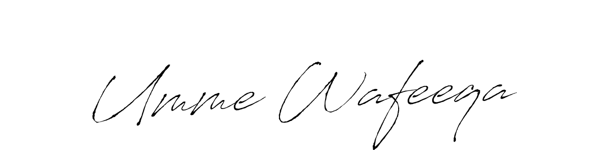 Make a beautiful signature design for name Umme Wafeeqa. With this signature (Antro_Vectra) style, you can create a handwritten signature for free. Umme Wafeeqa signature style 6 images and pictures png