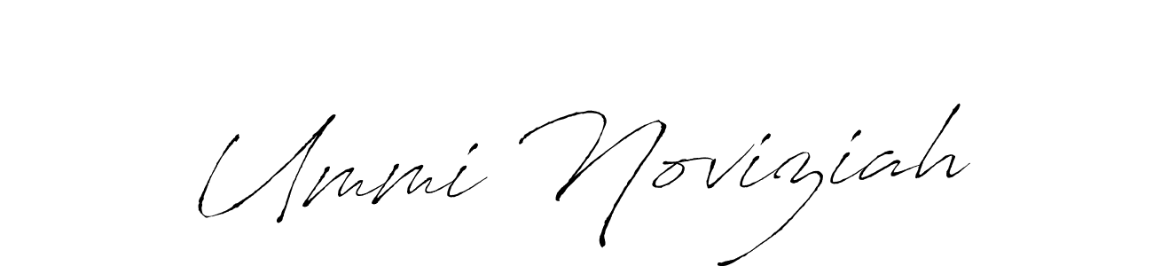 How to make Ummi Noviziah signature? Antro_Vectra is a professional autograph style. Create handwritten signature for Ummi Noviziah name. Ummi Noviziah signature style 6 images and pictures png