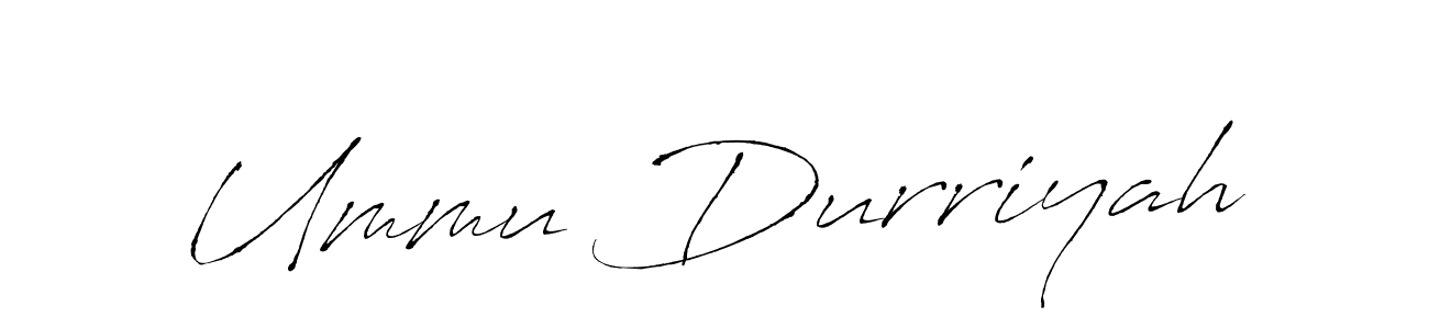 How to make Ummu Durriyah name signature. Use Antro_Vectra style for creating short signs online. This is the latest handwritten sign. Ummu Durriyah signature style 6 images and pictures png