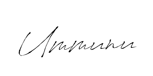 Create a beautiful signature design for name Ummunu. With this signature (Antro_Vectra) fonts, you can make a handwritten signature for free. Ummunu signature style 6 images and pictures png