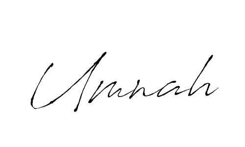 Make a beautiful signature design for name Umnah. With this signature (Antro_Vectra) style, you can create a handwritten signature for free. Umnah signature style 6 images and pictures png
