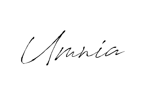 How to make Umnia signature? Antro_Vectra is a professional autograph style. Create handwritten signature for Umnia name. Umnia signature style 6 images and pictures png