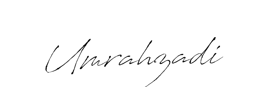 if you are searching for the best signature style for your name Umrahzadi. so please give up your signature search. here we have designed multiple signature styles  using Antro_Vectra. Umrahzadi signature style 6 images and pictures png