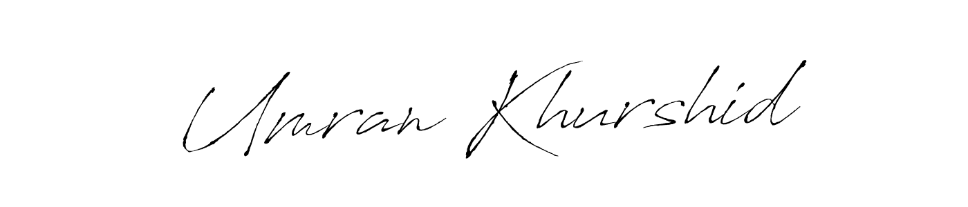 Create a beautiful signature design for name Umran Khurshid. With this signature (Antro_Vectra) fonts, you can make a handwritten signature for free. Umran Khurshid signature style 6 images and pictures png