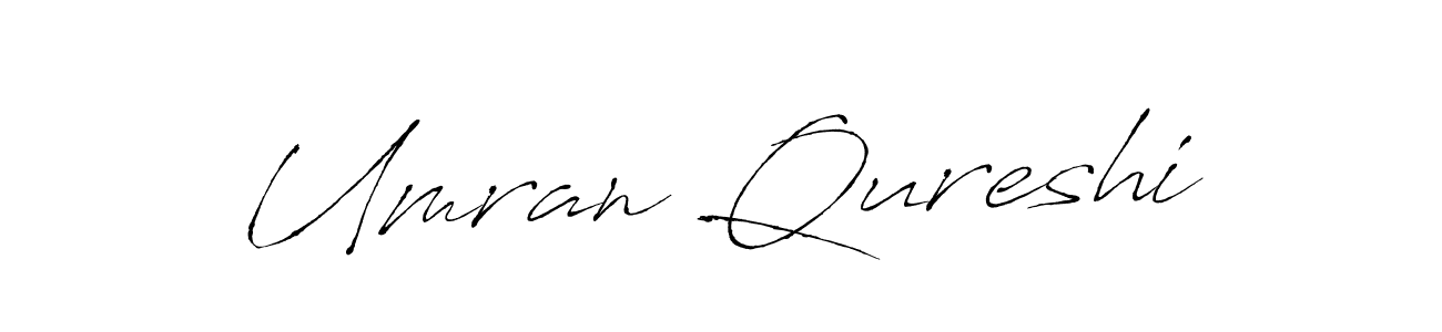 Antro_Vectra is a professional signature style that is perfect for those who want to add a touch of class to their signature. It is also a great choice for those who want to make their signature more unique. Get Umran Qureshi name to fancy signature for free. Umran Qureshi signature style 6 images and pictures png