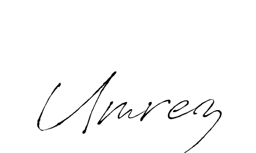 Create a beautiful signature design for name Umrez. With this signature (Antro_Vectra) fonts, you can make a handwritten signature for free. Umrez signature style 6 images and pictures png