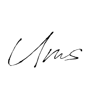 Use a signature maker to create a handwritten signature online. With this signature software, you can design (Antro_Vectra) your own signature for name Ums. Ums signature style 6 images and pictures png