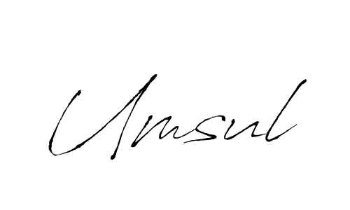 Also we have Umsul name is the best signature style. Create professional handwritten signature collection using Antro_Vectra autograph style. Umsul signature style 6 images and pictures png