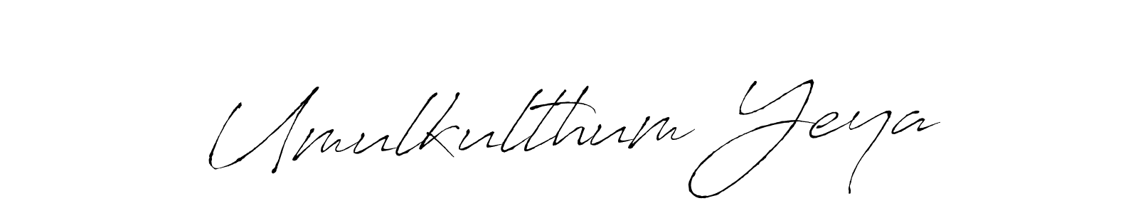 Umulkulthum Yeya stylish signature style. Best Handwritten Sign (Antro_Vectra) for my name. Handwritten Signature Collection Ideas for my name Umulkulthum Yeya. Umulkulthum Yeya signature style 6 images and pictures png