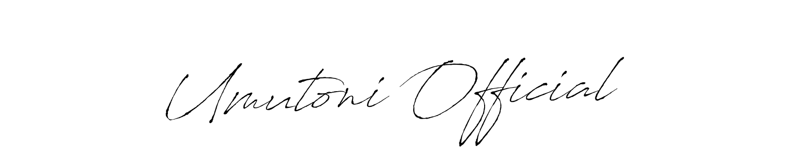 How to make Umutoni Official name signature. Use Antro_Vectra style for creating short signs online. This is the latest handwritten sign. Umutoni Official signature style 6 images and pictures png