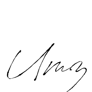 Umz stylish signature style. Best Handwritten Sign (Antro_Vectra) for my name. Handwritten Signature Collection Ideas for my name Umz. Umz signature style 6 images and pictures png