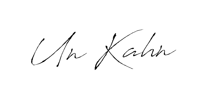 Also we have Un Kahn name is the best signature style. Create professional handwritten signature collection using Antro_Vectra autograph style. Un Kahn signature style 6 images and pictures png