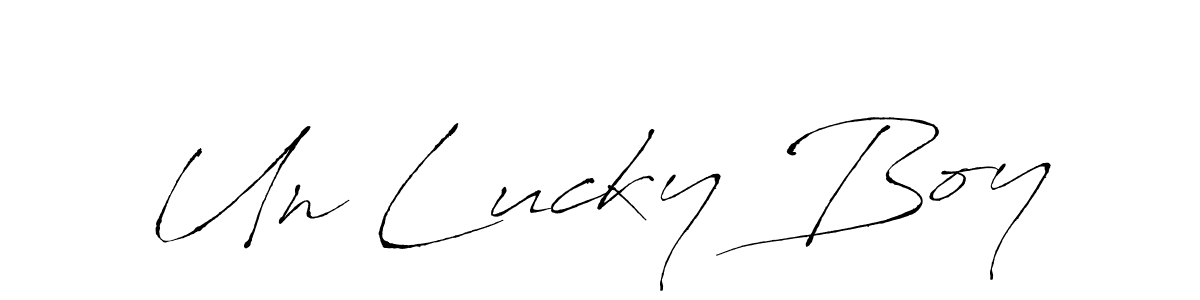 Make a short Un Lucky Boy signature style. Manage your documents anywhere anytime using Antro_Vectra. Create and add eSignatures, submit forms, share and send files easily. Un Lucky Boy signature style 6 images and pictures png