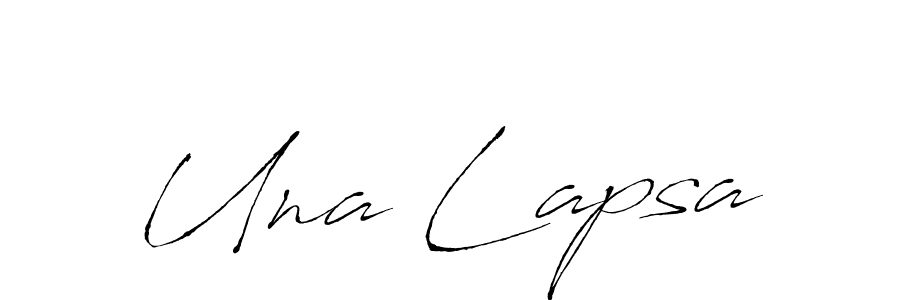 How to make Una Lapsa name signature. Use Antro_Vectra style for creating short signs online. This is the latest handwritten sign. Una Lapsa signature style 6 images and pictures png