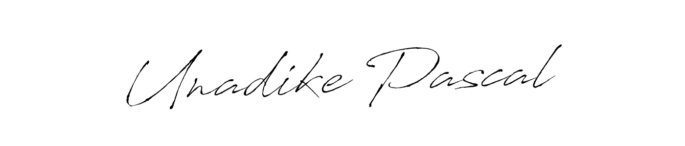 Make a beautiful signature design for name Unadike Pascal. With this signature (Antro_Vectra) style, you can create a handwritten signature for free. Unadike Pascal signature style 6 images and pictures png