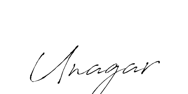 Use a signature maker to create a handwritten signature online. With this signature software, you can design (Antro_Vectra) your own signature for name Unagar. Unagar signature style 6 images and pictures png