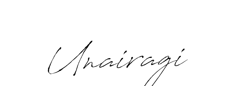 Make a beautiful signature design for name Unairagi. With this signature (Antro_Vectra) style, you can create a handwritten signature for free. Unairagi signature style 6 images and pictures png