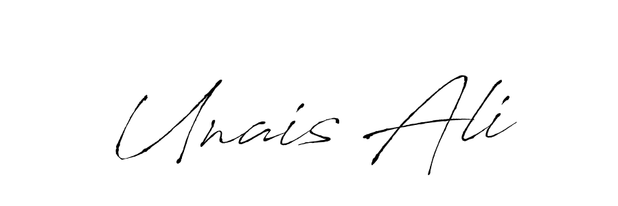 How to make Unais Ali name signature. Use Antro_Vectra style for creating short signs online. This is the latest handwritten sign. Unais Ali signature style 6 images and pictures png