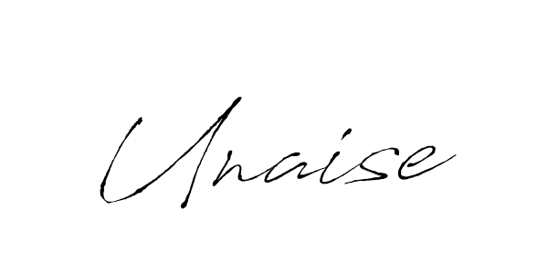 Use a signature maker to create a handwritten signature online. With this signature software, you can design (Antro_Vectra) your own signature for name Unaise. Unaise signature style 6 images and pictures png