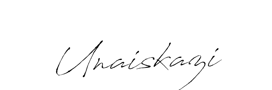 Make a beautiful signature design for name Unaiskazi. With this signature (Antro_Vectra) style, you can create a handwritten signature for free. Unaiskazi signature style 6 images and pictures png