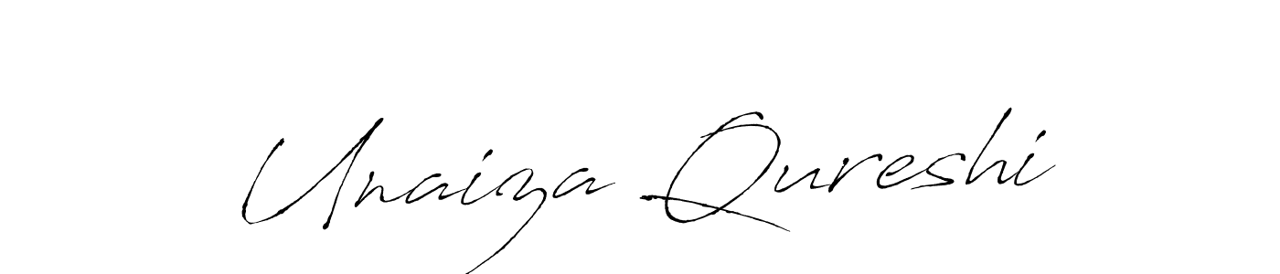 Create a beautiful signature design for name Unaiza Qureshi. With this signature (Antro_Vectra) fonts, you can make a handwritten signature for free. Unaiza Qureshi signature style 6 images and pictures png
