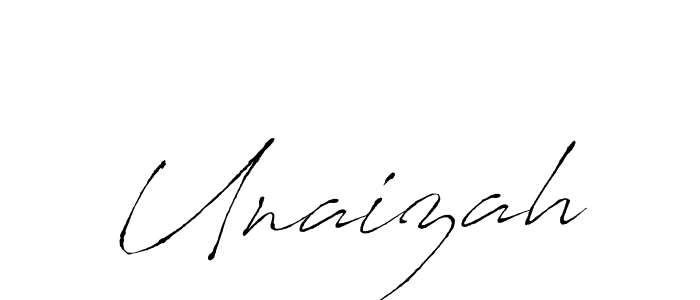 Make a beautiful signature design for name Unaizah. With this signature (Antro_Vectra) style, you can create a handwritten signature for free. Unaizah signature style 6 images and pictures png