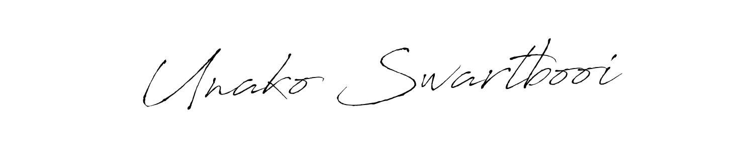 Create a beautiful signature design for name Unako Swartbooi. With this signature (Antro_Vectra) fonts, you can make a handwritten signature for free. Unako Swartbooi signature style 6 images and pictures png