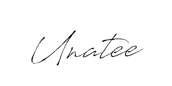 Also we have Unatee name is the best signature style. Create professional handwritten signature collection using Antro_Vectra autograph style. Unatee signature style 6 images and pictures png