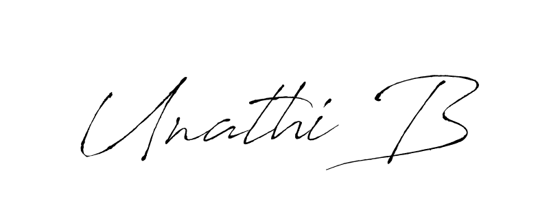 Create a beautiful signature design for name Unathi B. With this signature (Antro_Vectra) fonts, you can make a handwritten signature for free. Unathi B signature style 6 images and pictures png