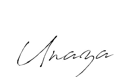 Use a signature maker to create a handwritten signature online. With this signature software, you can design (Antro_Vectra) your own signature for name Unaza. Unaza signature style 6 images and pictures png