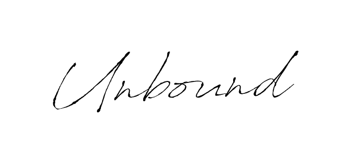 Use a signature maker to create a handwritten signature online. With this signature software, you can design (Antro_Vectra) your own signature for name Unbound. Unbound signature style 6 images and pictures png