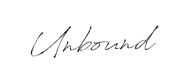 Use a signature maker to create a handwritten signature online. With this signature software, you can design (Antro_Vectra) your own signature for name Unbound. Unbound signature style 6 images and pictures png